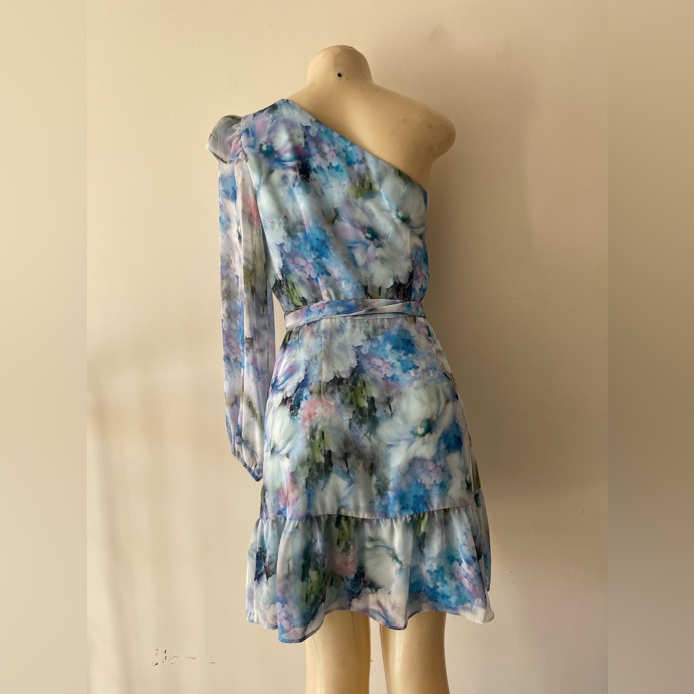 Alex Marie Floral Print One Shoulder Dress - Picture 4 of 4